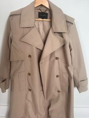 Banana Republic Oversized Double-Breasted Trench Coat - Beige